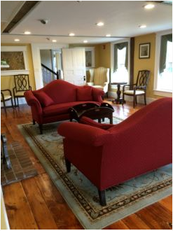 Seating space perfect for showers