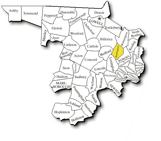 middlesex county map